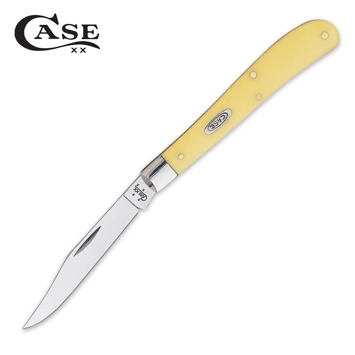 Case Yellow Slimline Trapper Folding Knife
