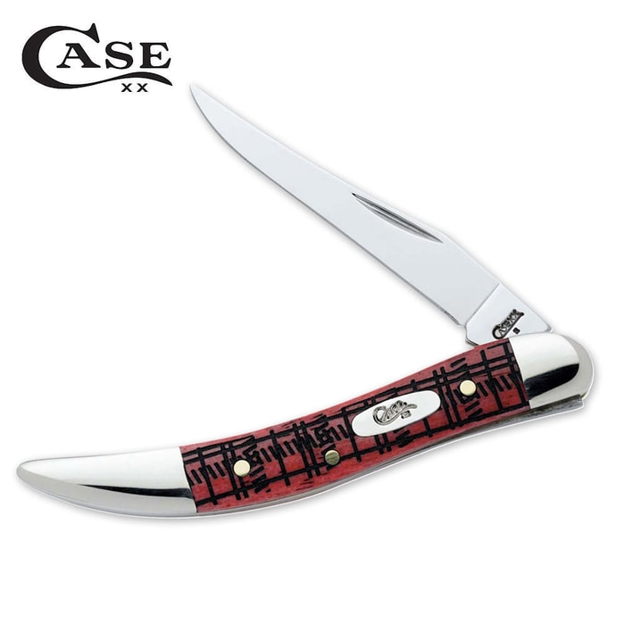 Case Red Plaid Small Texas Toothpick Folding Knife