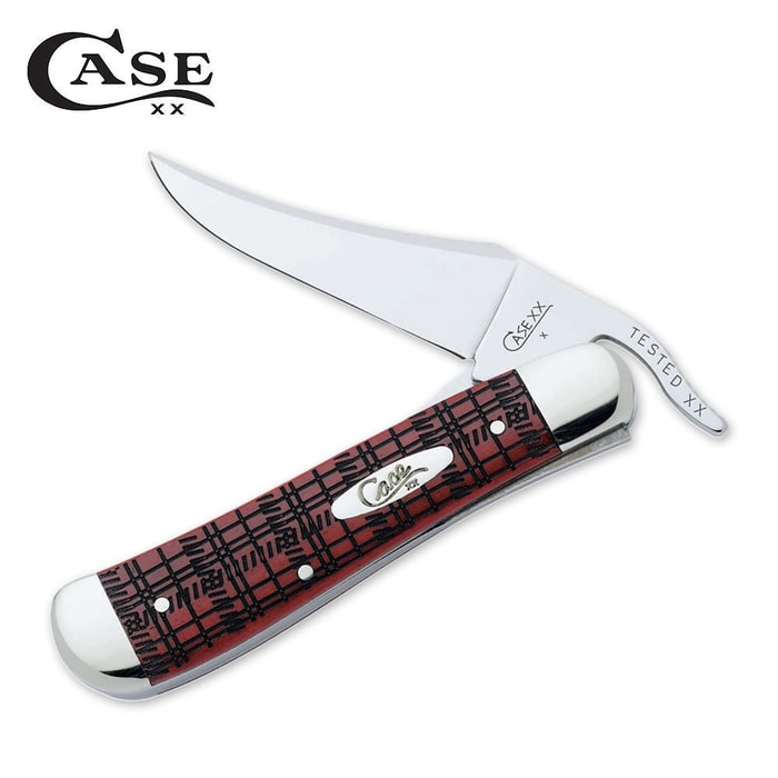 Case Red Plaid Russlock Folding Knife