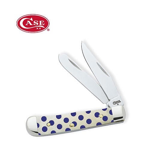 Case Blue Polka Dot Tiny Trapper Folding Knife