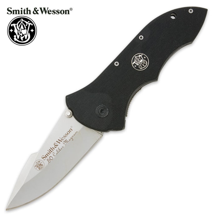 Smith & Wesson 50 Cal. G10 Drop Point Folding Knife