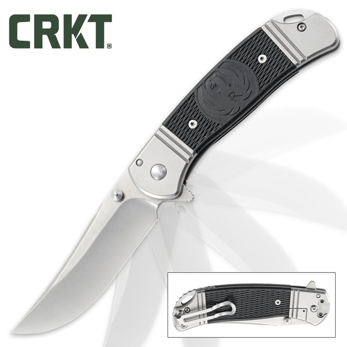 CRKT Ruger Hollow-Point Pocket Knife | IKBS Ball Bearing Pivot System | Retro Style