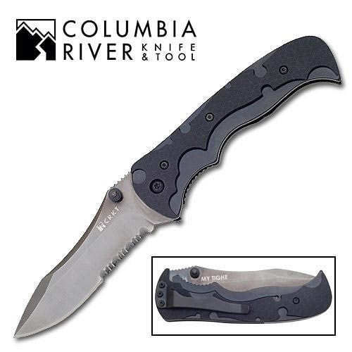 Columbia River My Tighe Black Folding Knife