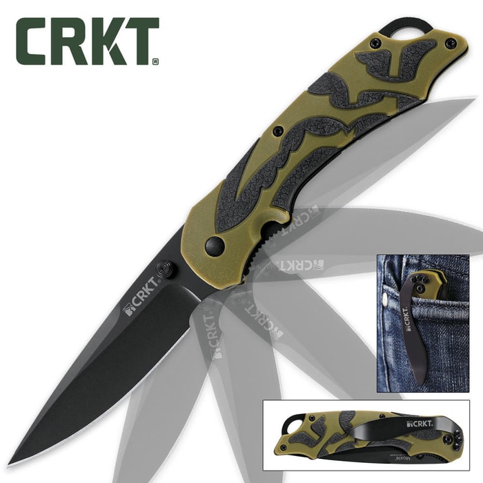 CRKT Moxie Assisted Opening Pocket Knife Green