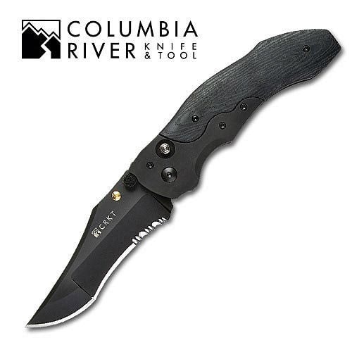 Columbia River Black Pharaoh Serrated Folding Knife