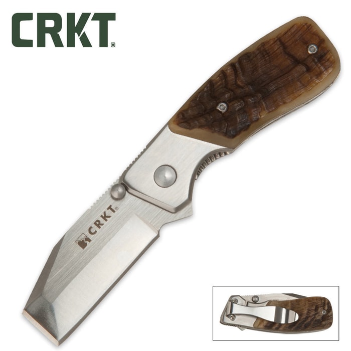 CRKT Stubby Rams Horn Pocket Knife