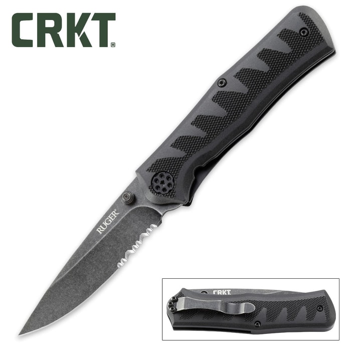 Ruger Crack-Shot Partially Serrated Assisted Opening Knife