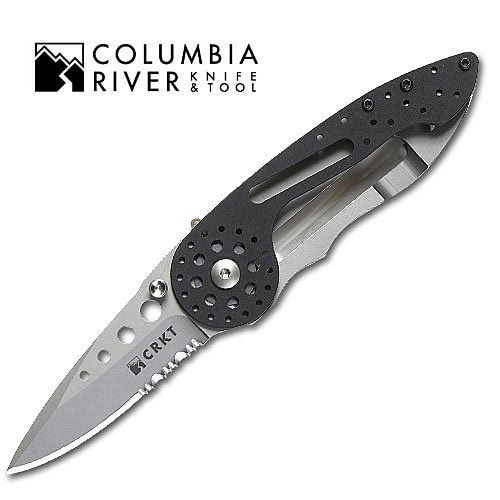 Columbia River Assisted Serrated Van Hoy on Fire Folding Knife