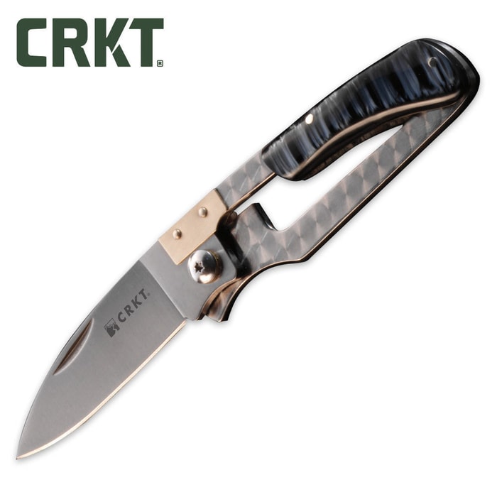 Columbia River Slip KISS Anthracite Scales Folding Knife