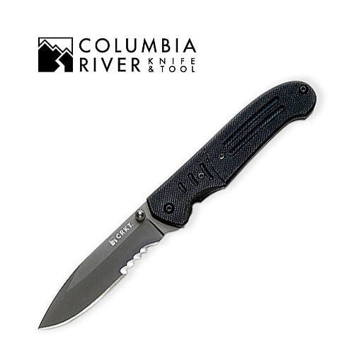 Columbia River Ignitor Black G10 Serrated Folding Knife