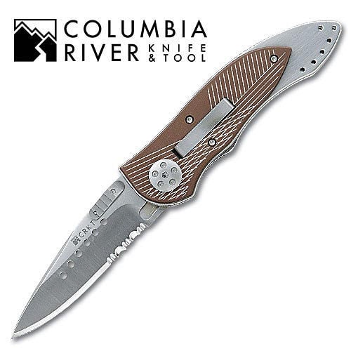 Columbia River Serrated Bronze E-Lock Folding Knife