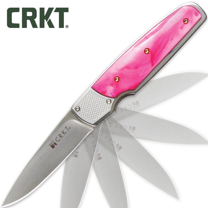 Columbia River Kommer Fulcrum Pink Folding Knife