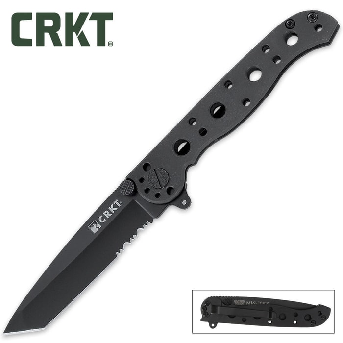 CRKT M-16 Pocket Knife Stainless Handle Tanto