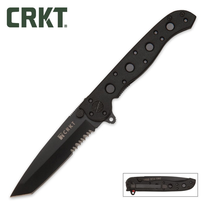 CRKT M-16 Tactical Pocket Knife Serrated