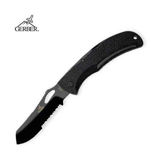 Gerber Serrated Black Blade E-Z Out DPSF Folding Knife