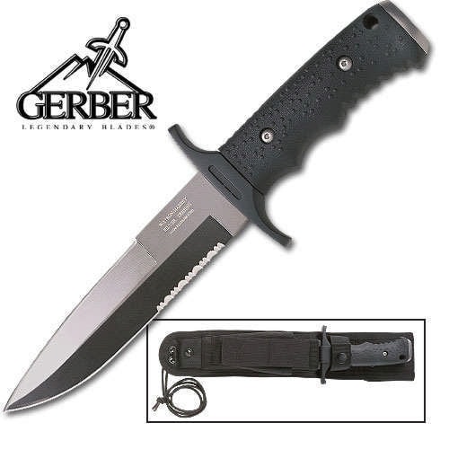 Gerber Silver Trident Single Serrated Knife