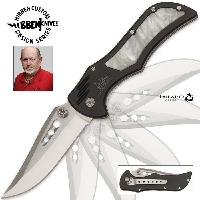 Gil Hibben Tailwind Assisted Opening Pro Pocket Knife Imitation Pearl