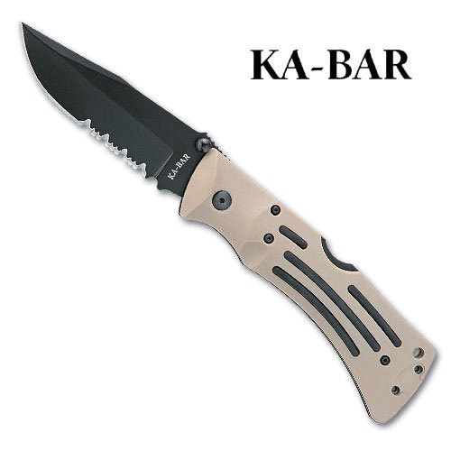 KA-BAR Desert Mule Serrated Folding Pocket Knife