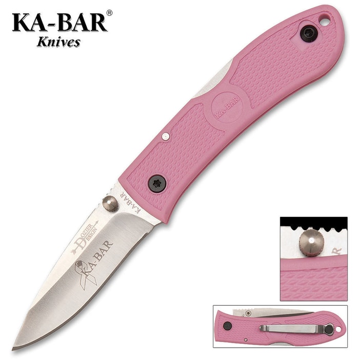 Ka-Bar Mini Dozier Folder Pink