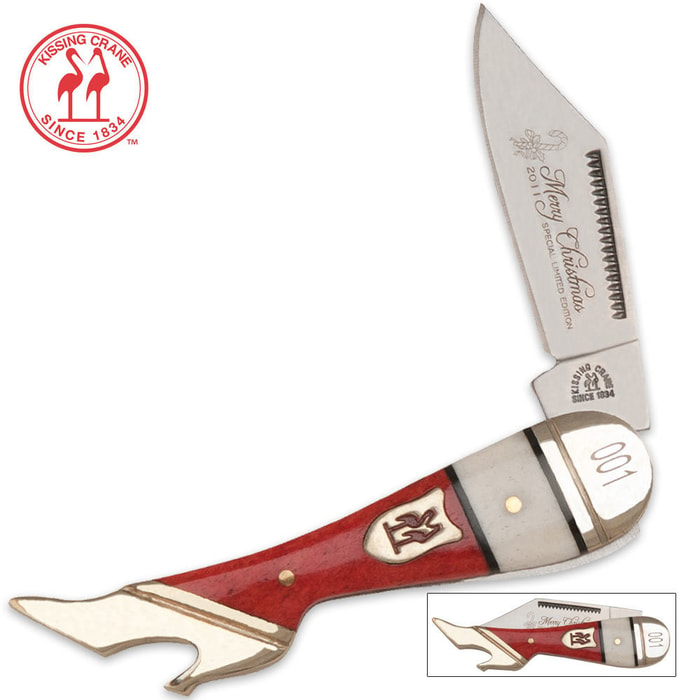 Kissing Crane 2011 Special Limited Edition Christmas Leg Knife