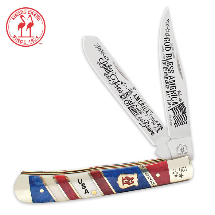 Kissing Crane Limited Edition 2014 Independence Day Trapper Pocket Knife