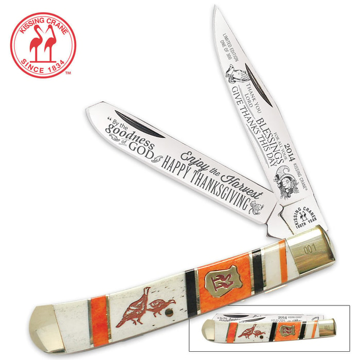 Kissing Crane Limited Edition 2014 Thanksgiving Trapper Knife