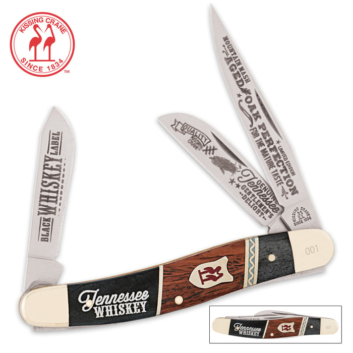 Kissing Crane Limited Edition 2016 Tennessee Whiskey Stockman Pocket Knife