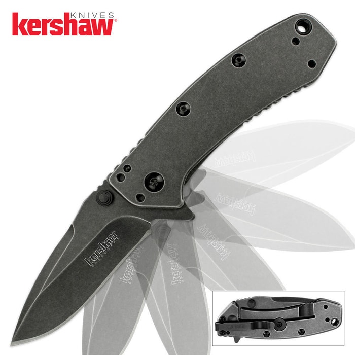 Kershaw Cryo Assisted Opening Pocket Knife Blackwash