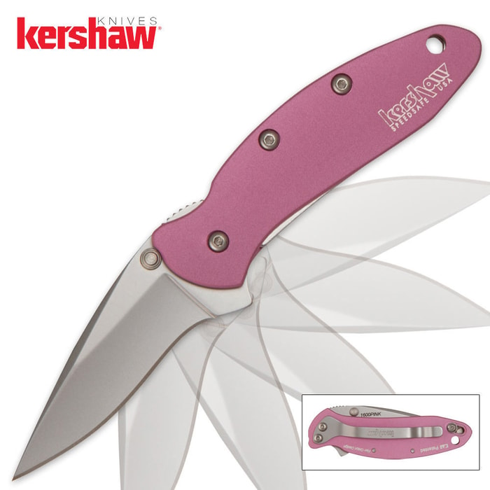 Kershaw Chive Assisted Opening Pocket Knife Pink