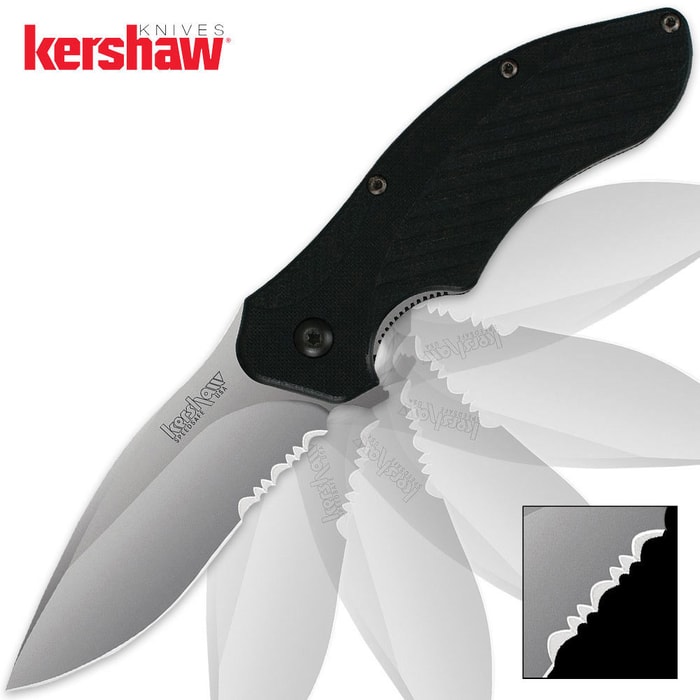 Kershaw Clash Assisted Opening Pocket Knife Serrated