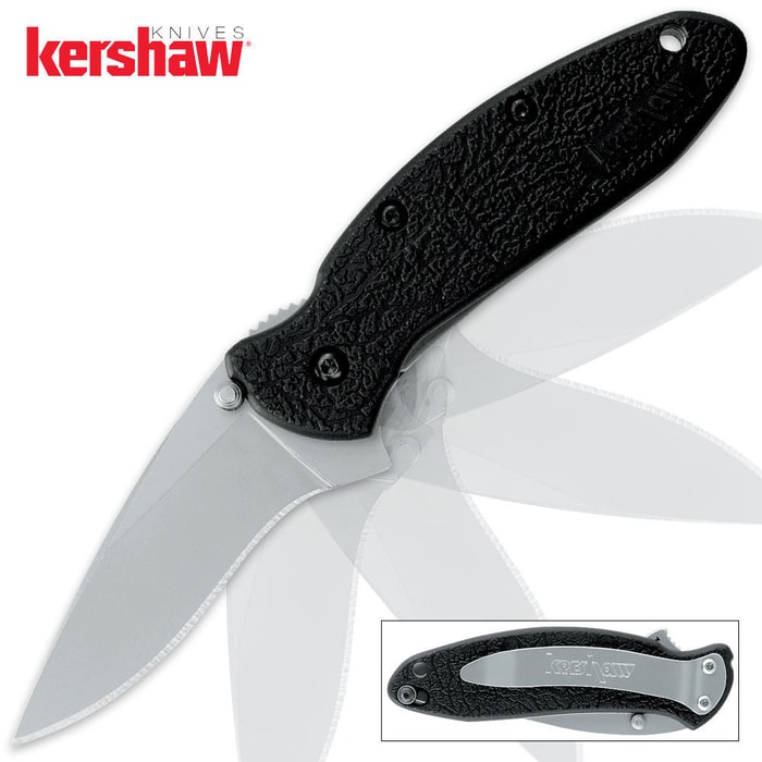 Kershaw Scallion Assisted Opening Pocket Knife Black