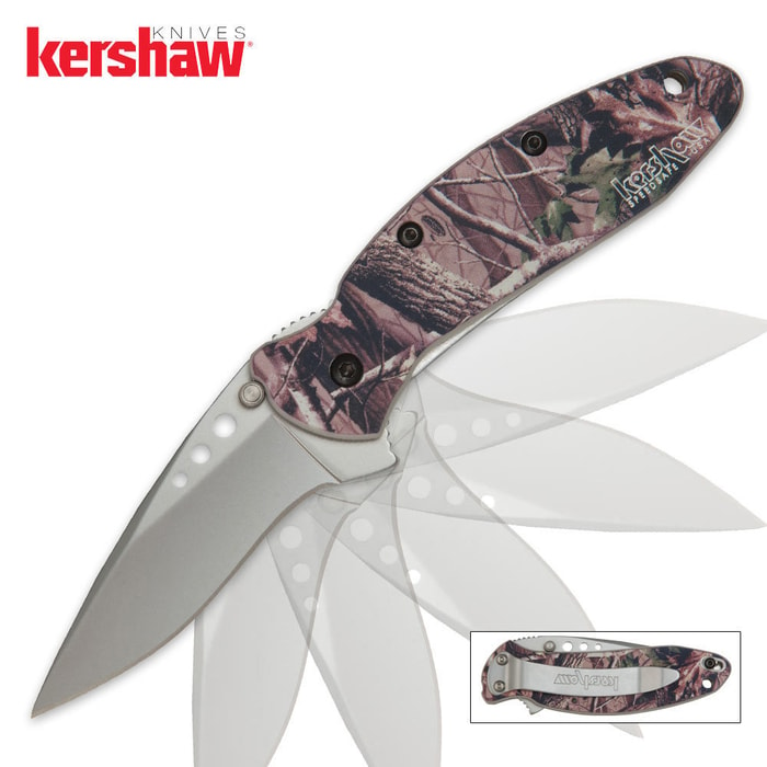 Kershaw Scallion Assisted Opening Pocket Knife Camo