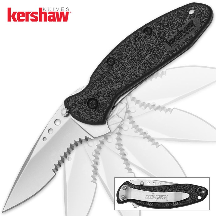 Kershaw Scallion Assisted Opening Pocket Knife Black