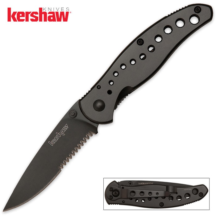 Kershaw Black Serrated Vapor Folding Knife