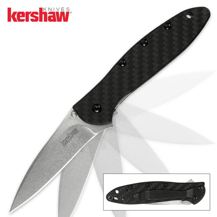 Kershaw Leek Carbon Fiber Stonewash Knife