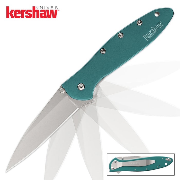 Kershaw Leek Assisted Opening Pocket Knife Teal