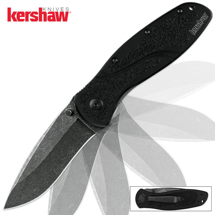 Kershaw Blur Assisted Opening Pocket Knife Blackwash