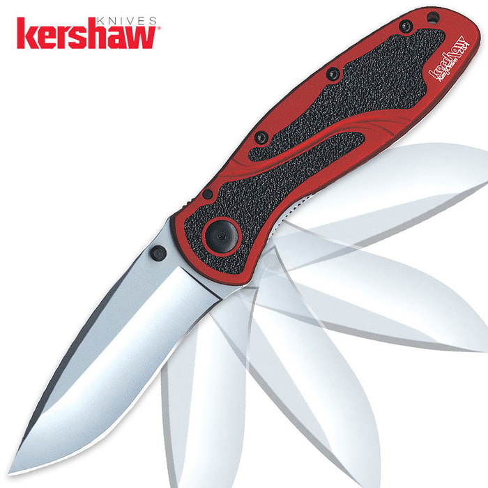 Kershaw Blur Assisted Opening Pocket Knife Red