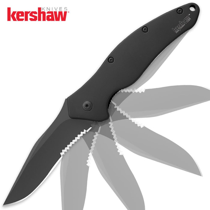 Kershaw Shallot Assisted Opening Pocket Knife Serrated