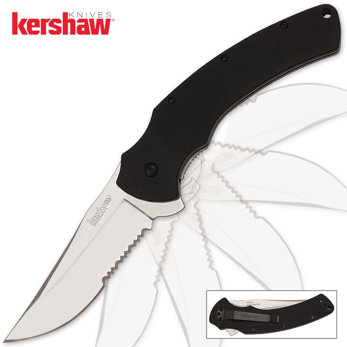 Kershaw Assisted Opening Tremor Serrated Folding Knife