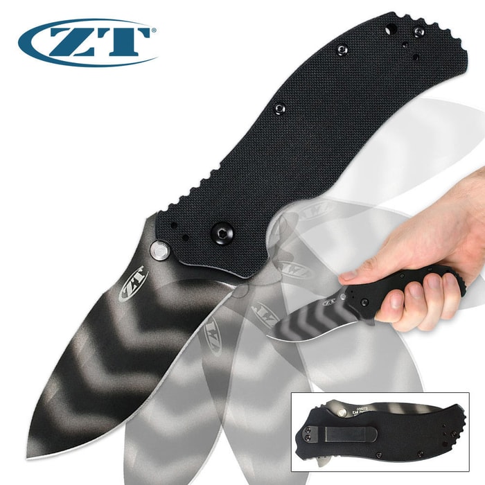 Zero Tolerance 0350TS Tiger Stripe Assisted Opening Folding Pocket Knife G-10