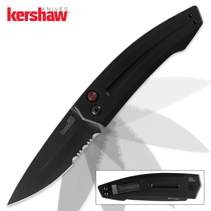 Kershaw Launch 2 Auto Black Serrated Knife