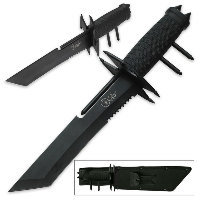 Eric Hasque Combination Fixed Blade Ninja Knife With Kubaton