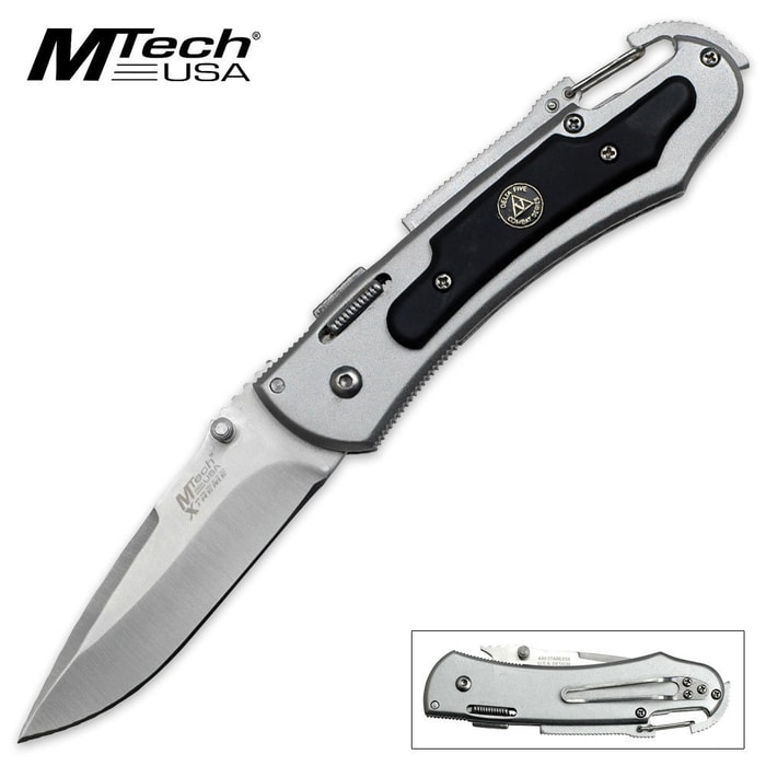 MTech Xtreme Folding Pocket Knife Silver