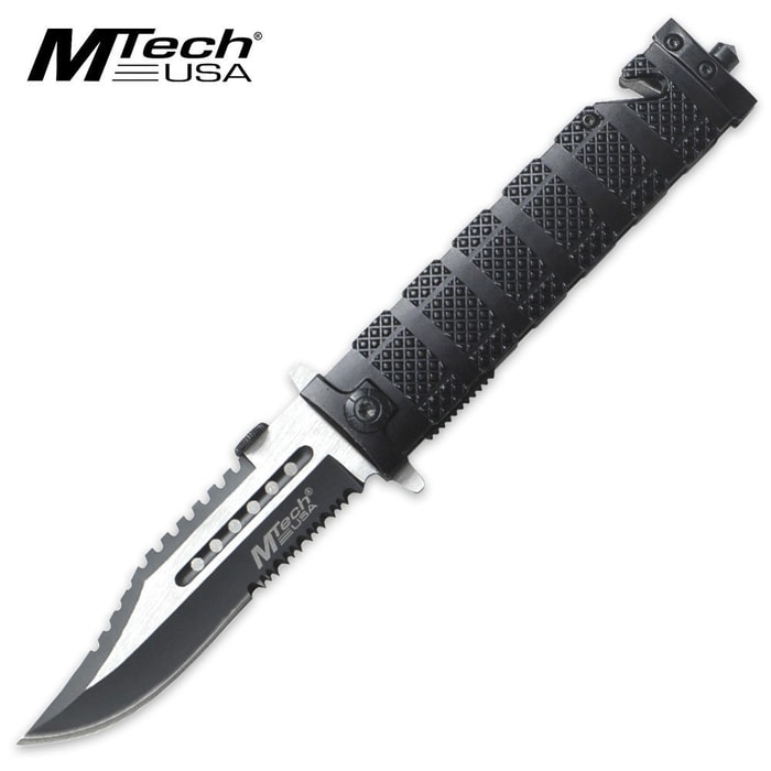 MTech USA Tactical Folding Pocket Knife Black