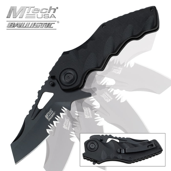 MTechXtreme Spring Assisted Opening Black Pocket Knife