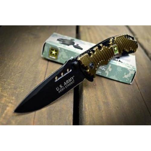 Officially Licensed U.S. Army Assisted Opening Merc Pocket Knife Army Green