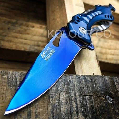 MTech USA Blue Titanium Ballistic Assisted Opening Pocket Knife