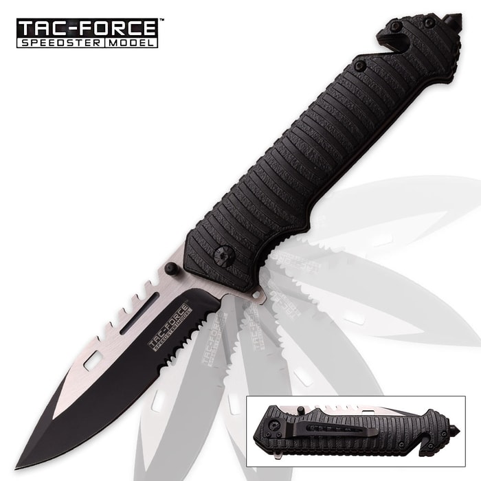 Tac Force Ash Vulture Speedster Assisted Opening Pocket Knife - Ashen Black