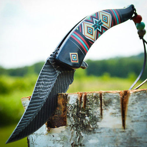 Indian Warrior Assisted Opening Pocket Knife